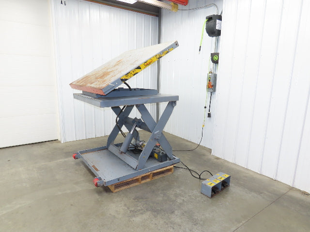 Pentalift Hydraulic Scissor Lift Table 36" Tilt Top 58" X 48" 115 Volt 3000lbs