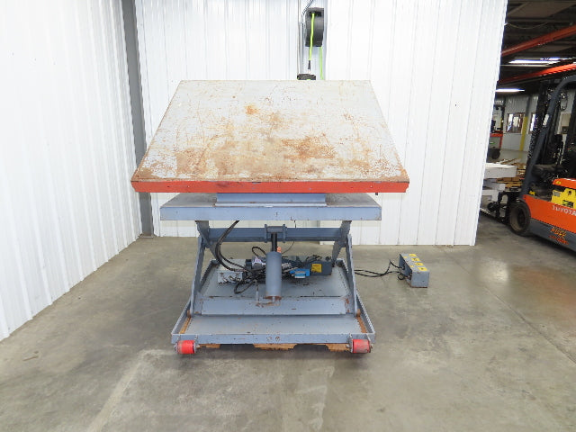 Pentalift Hydraulic Scissor Lift Table 36" Tilt Top 58" X 48" 115 Volt 3000lbs