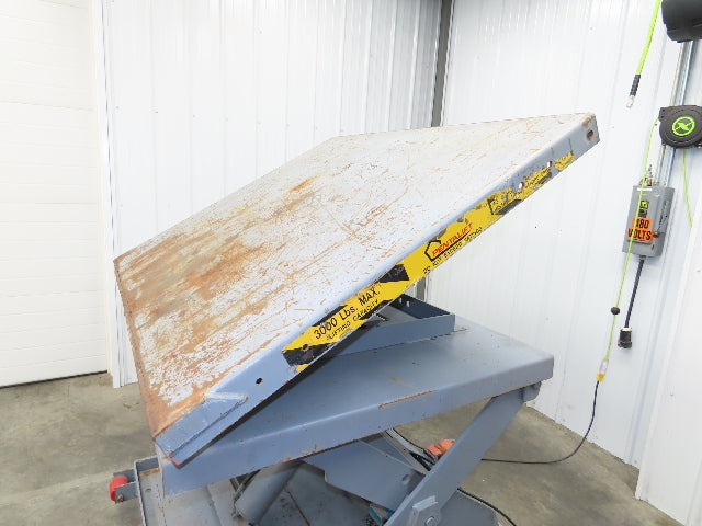 Pentalift Hydraulic Scissor Lift Table 36" Tilt Top 58" X 48" 115 Volt 3000lbs