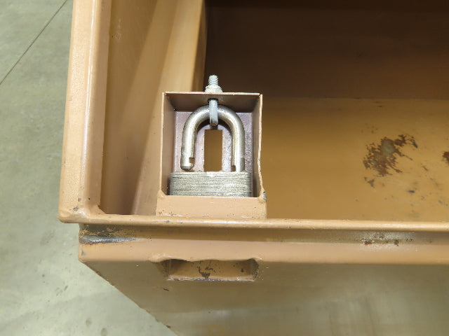 Knaack 3068 Jobsite Tool Chest 60x24x28" Box Shelf Slope Top Lid Top Steel