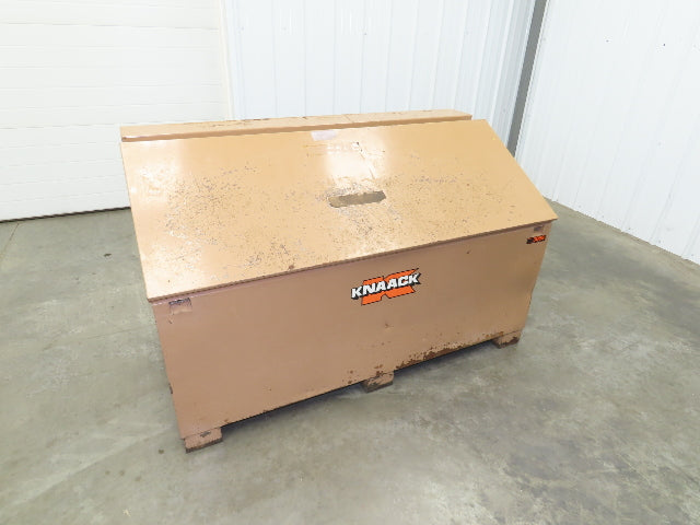 Knaack 3068 Jobsite Tool Chest 60x24x28" Box Shelf Slope Top Lid Top Steel