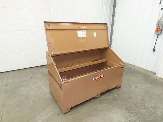Knaack 3068 Jobsite Tool Chest 60x24x28" Box Shelf Slope Top Lid Top Steel