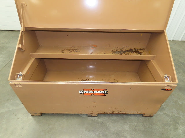 Knaack 3068 Jobsite Tool Chest 60x24x28" Box Shelf Slope Top Lid Top Steel