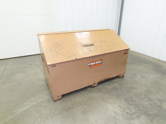 Knaack 3068 Jobsite Tool Chest 60x24x28" Box Shelf Slope Top Lid Top Steel