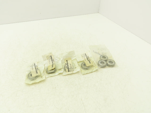 General Bearing Corp 6201Z Ball Bearing 12mm-ID x 32mm-OD x 10mm-W Lot Of 7