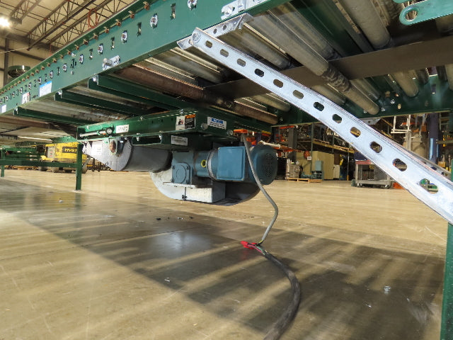 Dematic 42"x 60' Accumulating Roller Conveyor Belt Drive 40"BF 230/460V 175FPM