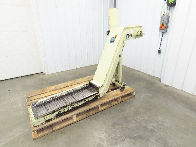 Mayfran Chip-Tote Chip Conveyor 11"x 40" Infeed 38"-48"H Discharge 230/460V 84"L