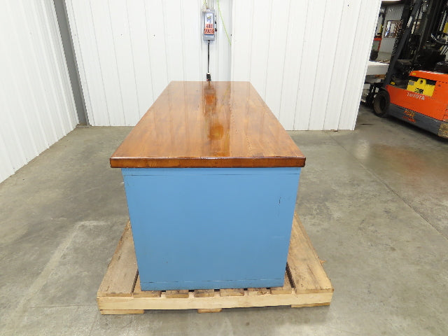 Lista Workbench Wood Top 72x30" 5 Drawer 22"W Tool Storage Cabinet 29-1/2"H