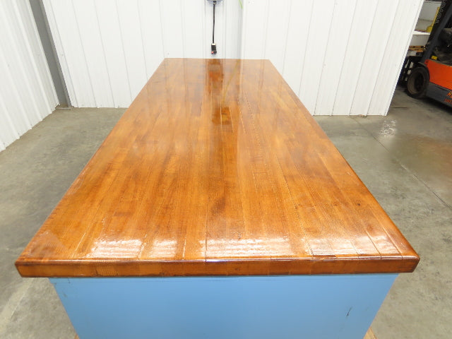 Lista Workbench Wood Top 72x30" 5 Drawer 22"W Tool Storage Cabinet 29-1/2"H