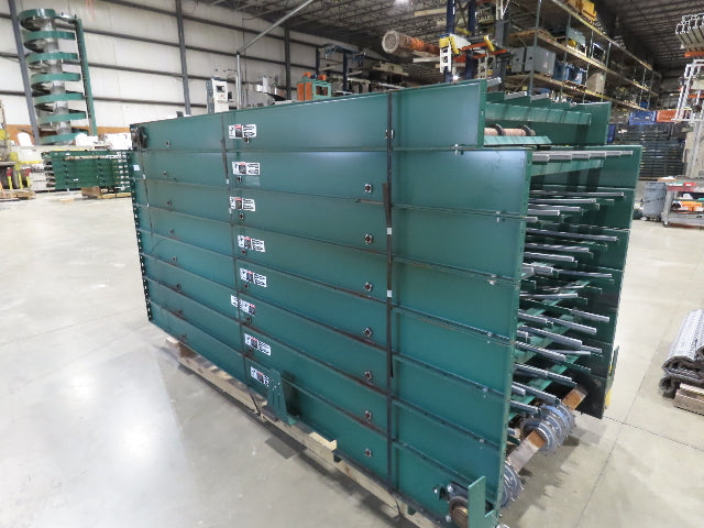 47"W MatTop Roller Belt Conveyor 44"BF 42"Belt 15Hp 3PH 79' + 83' Lot of 2
