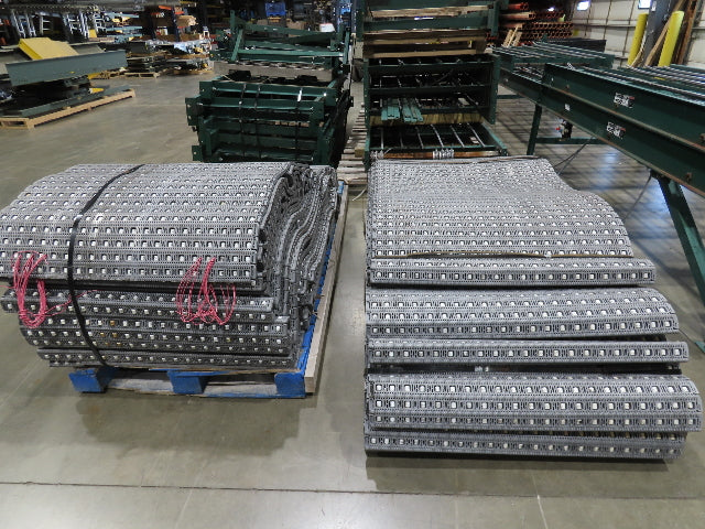 47"W MatTop Roller Belt Conveyor 44"BF 42"Belt 15Hp 3PH 79' + 83' Lot of 2