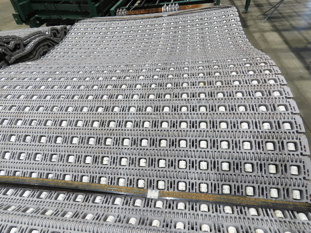 47"W MatTop Roller Belt Conveyor 44"BF 42"Belt 15Hp 3PH 79' + 83' Lot of 2