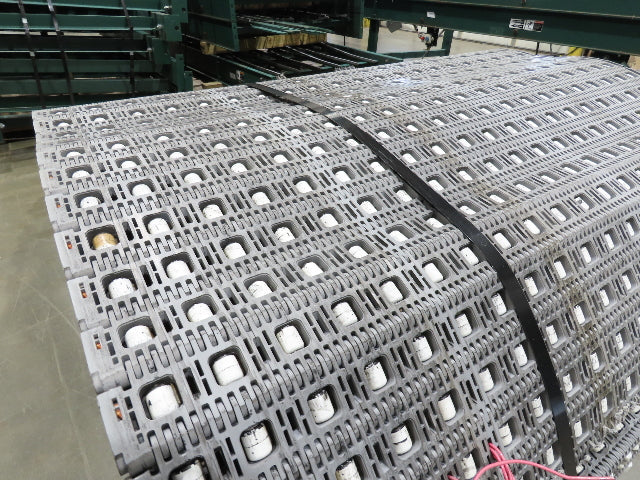 47"W MatTop Roller Belt Conveyor 44"BF 42"Belt 15Hp 3PH 79' + 83' Lot of 2