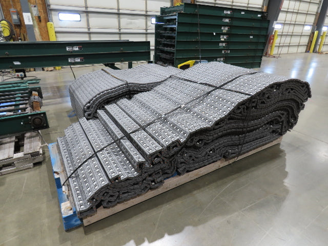 47"W MatTop Roller Belt Conveyor 44"BF 42"Belt 15Hp 3PH 79' + 83' Lot of 2