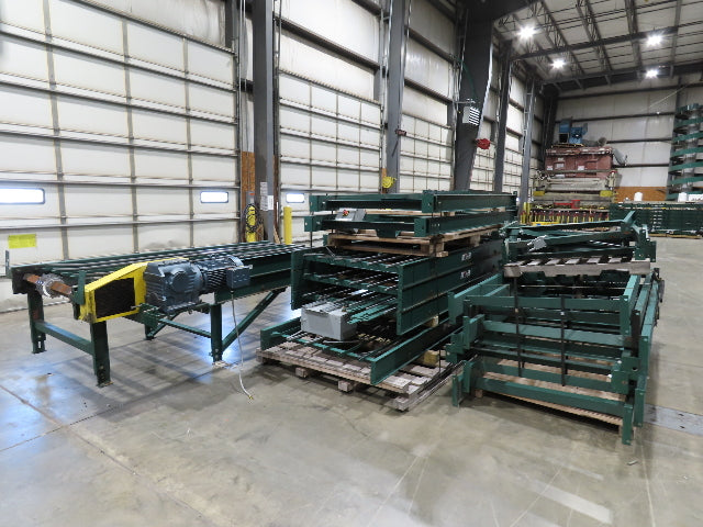 47"W MatTop Roller Belt Conveyor 44"BF 42"Belt 15Hp 3PH 79' + 83' Lot of 2