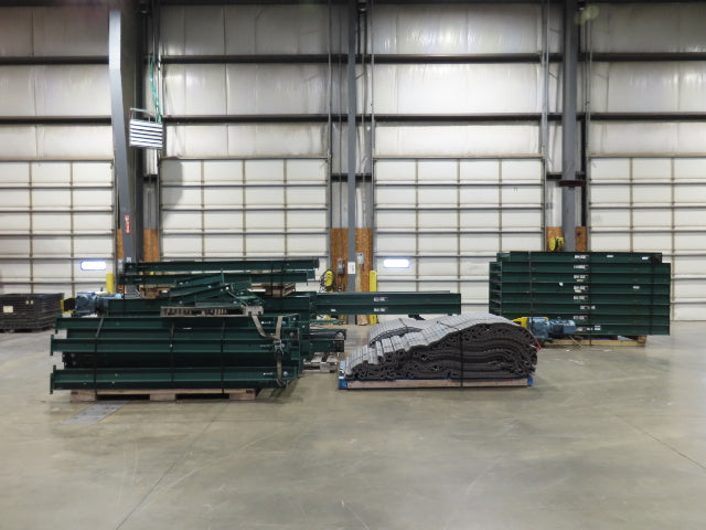 47"W MatTop Roller Belt Conveyor 44"BF 42"Belt 15Hp 3PH 79' + 83' Lot of 2