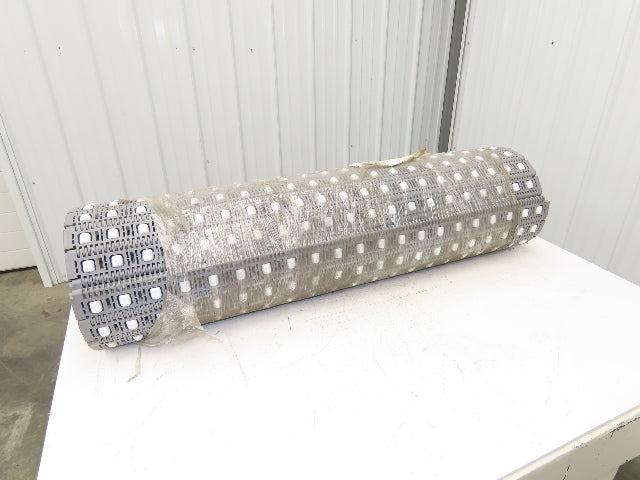 Intralox 400 Series 42"W Plastic Roller Top Conveyor Belt Gray Transverse 10'L