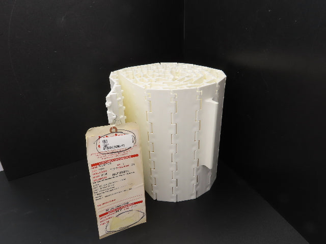 Intralox 850 Series 12"W SeamFree Cleated Top Poly Conveyor Belt White 10'L