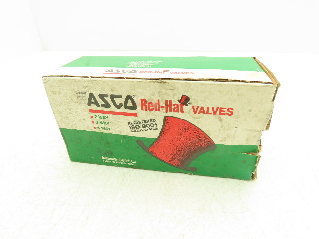 Asco Red Hat 8342C20 Solenoid Valve 1/4"NPT 4 Way 2 Pos 125psi 110/120V 50/60Hz