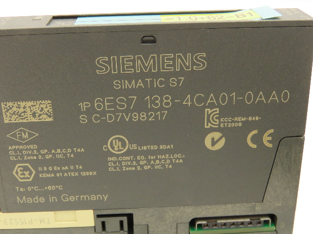 Siemens 6ES7 151-1AA05-0AB0 Profibus ET200 Various DI/D0 & Other Terminal Module