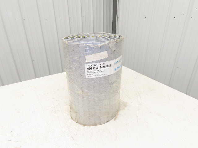 System Plast NGG 2250-0425 FTP2B Mattop Conveyor Belt w/Guides Gray 425mm x 10'L