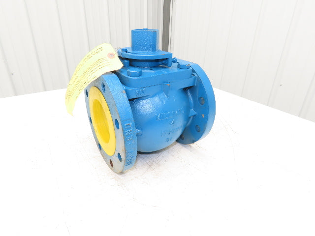 Milliken 601 Millcentric Plug Valve 4" Flanged 175CWP ANSI 125 Cast Iron
