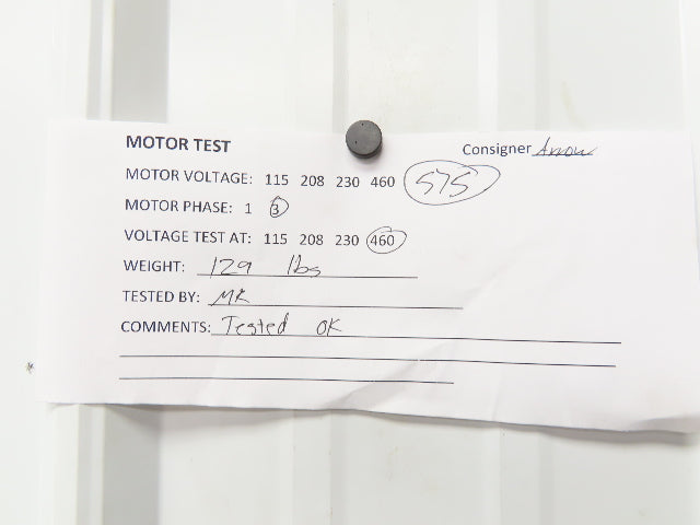 Eberle Roton C213TC/HE/LE Electric Motor 7.5Hp 575V 3Ph 1725rpm C213TC Frame