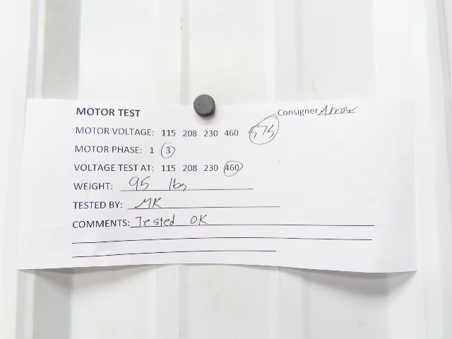 Baldor M3665T-5 Electric AC Motor 5Hp 1725rpm 575VAC 3Ph 184T TEFC 06C101W16