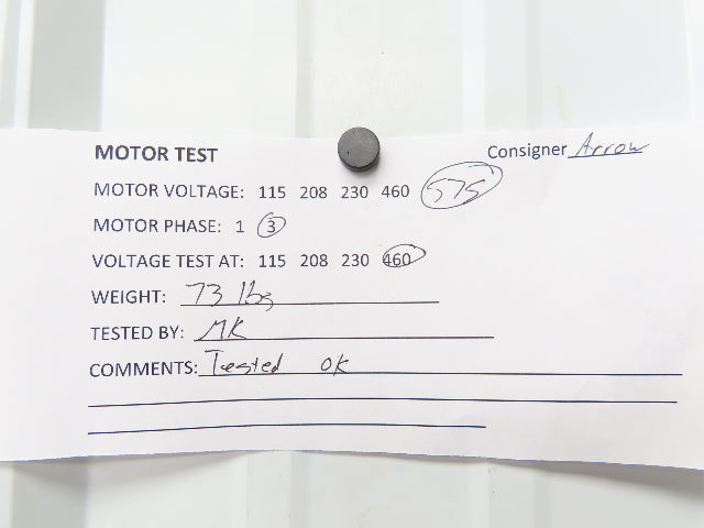 Leeson C184T17DK2A AC Motor 5Hp 1740 RPM 575VAC 3Ph 184TC B17347-A Type TD