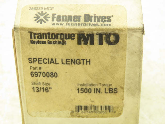 Fenner Drives 6970080 Trantorque Keyless Bushing 13/16" x 1" Bore