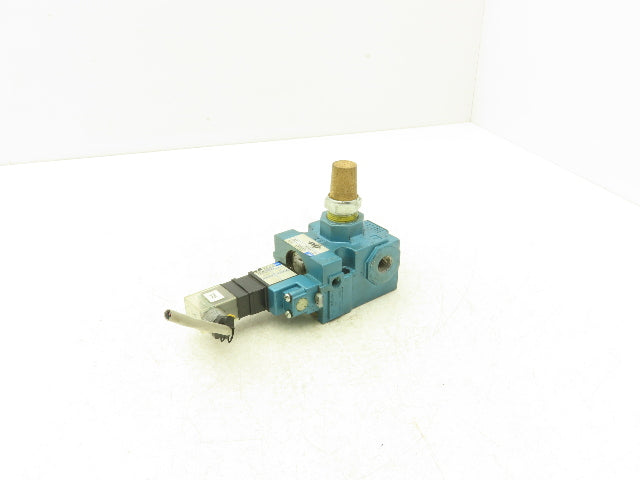 MAC 56C-12-591JD Pneumatic 3 Position 2 Way Solenoid Valve 3/8" NPT 24VDC