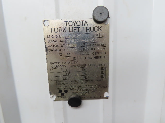 Toyota 5FBC25 Forklift Steering Wheel Column Adjustable With Mount Bracket