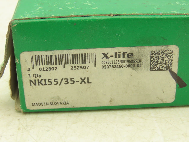 INA NKI55/35-XL Needle Roller Bearing 55mm-ID x 72mm-OD x 35mm-Width