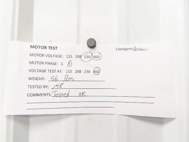 Electrodrives AL100LS02T/2 Alpak II AC Motor 4kw 5Hp 3440rpm 230/460V 3PH 100L