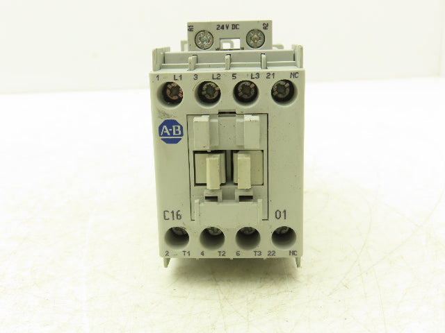 Allen Bradley 100-C16ZJ01 IEC Contactor Motor Starter 16A 3-Pole 600V 24VDC Coil