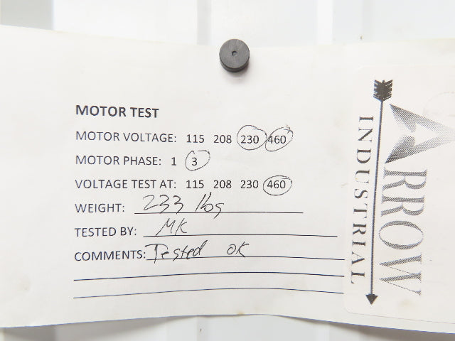 Worldwide Electric ODP20-36-254T AC Motor 20Hp 3532 RPM 230/460V 3PH 254T ODP
