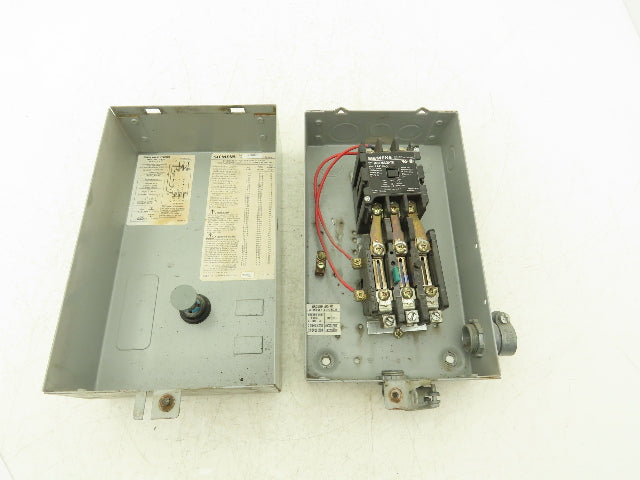 Siemens 16CF35AGATE 3PH Motor Starter Contactor 480V Coil w/Overload 48EH38A6