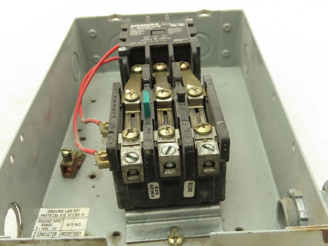 Siemens 16CF35AGATE 3PH Motor Starter Contactor 480V Coil w/Overload 48EH38A6