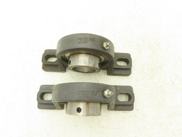 Browning PB250X1-5/8 Pillow Block Bearing 1-5/8" Bore 2 Bolt Base Lot Of 2