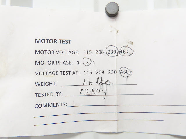 US Motors D10P2B AY06 AC Motor 10Hp 1765 RPM 230/460V 3PH 215T ODP Air Over