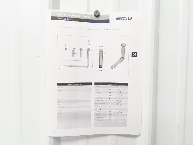 1-3/4" X 4" X 42" Pin-Type Shaft-Mounted Forklift Forks 5500lbs Class 3