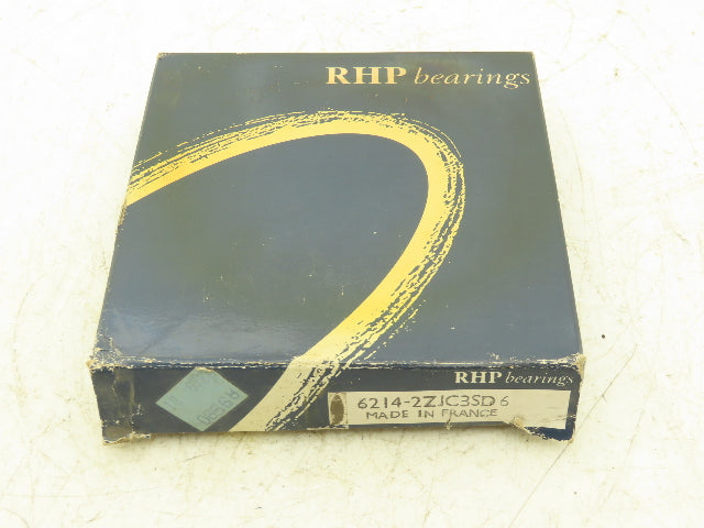 RHP 6214-C3 Ball Bearing Deep Groove 70mm-ID x 125mm-OD x 24mm-Width