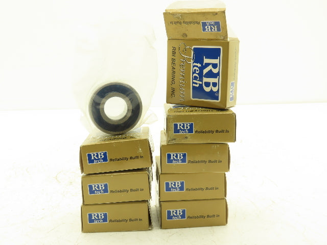 RB Tech 5204-2RS Premium Ball Bearing 20mm-ID x 47mm-OD x .812"-Width Lot Of 8