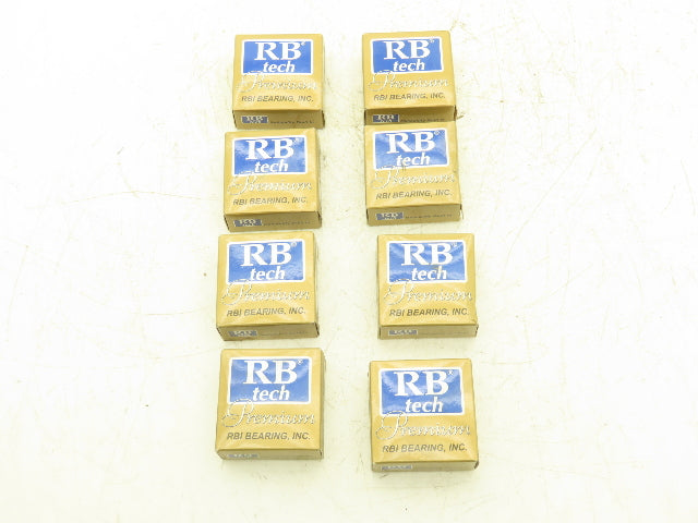 RB Tech 5204-2RS Premium Ball Bearing 20mm-ID x 47mm-OD x .812"-Width Lot Of 8