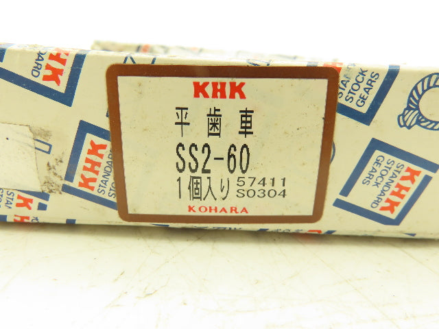 KHK SS2-60 Spur Gear 60 Teeth Carbon Steel 15mm-Bore