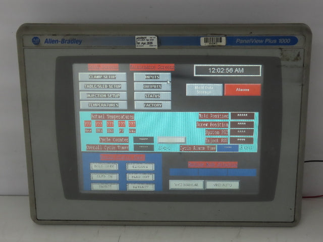 Allen Bradley 2711P-T10C4D1 PanelView Plus 1000 2711P-RDT10C 2711P-RP1