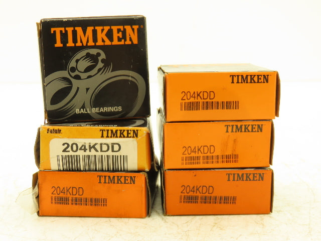 Timken Fafnir 204KDD Ball Bearing 20mm-ID x 47mm-OD x 14mm-Width Lot Of 6