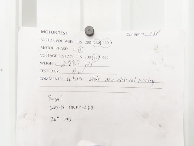 Regal 6000-18-DRNP Double End Uncoiler Decoiler 6000lb Power Feed 230/460V 3Ph