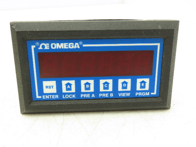 Omega DP-F75 Rate Meter Batch Control Totalizer 6 Digit Panel Meter 110V
