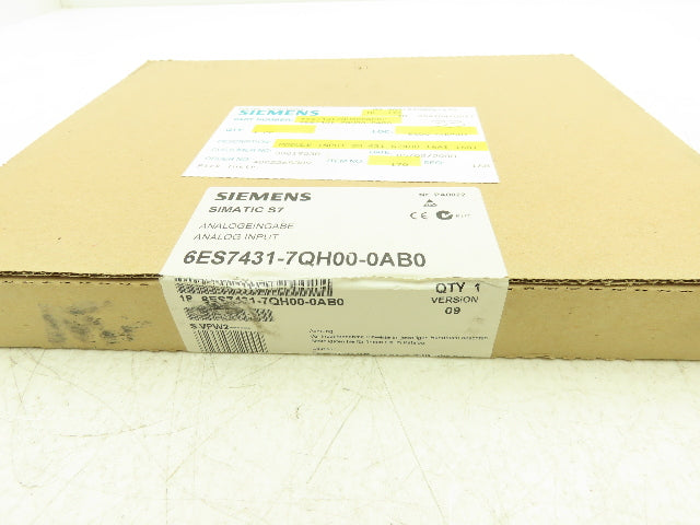 Siemens 6ES7431-7QH00-0AB0 Simatic S7 Analog Input Module 16 AI 16 Bit Ver 9